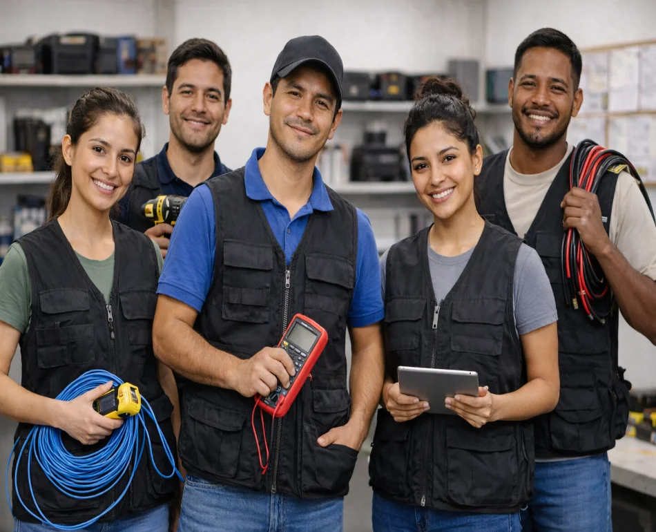 Técnico trabajando en escáner